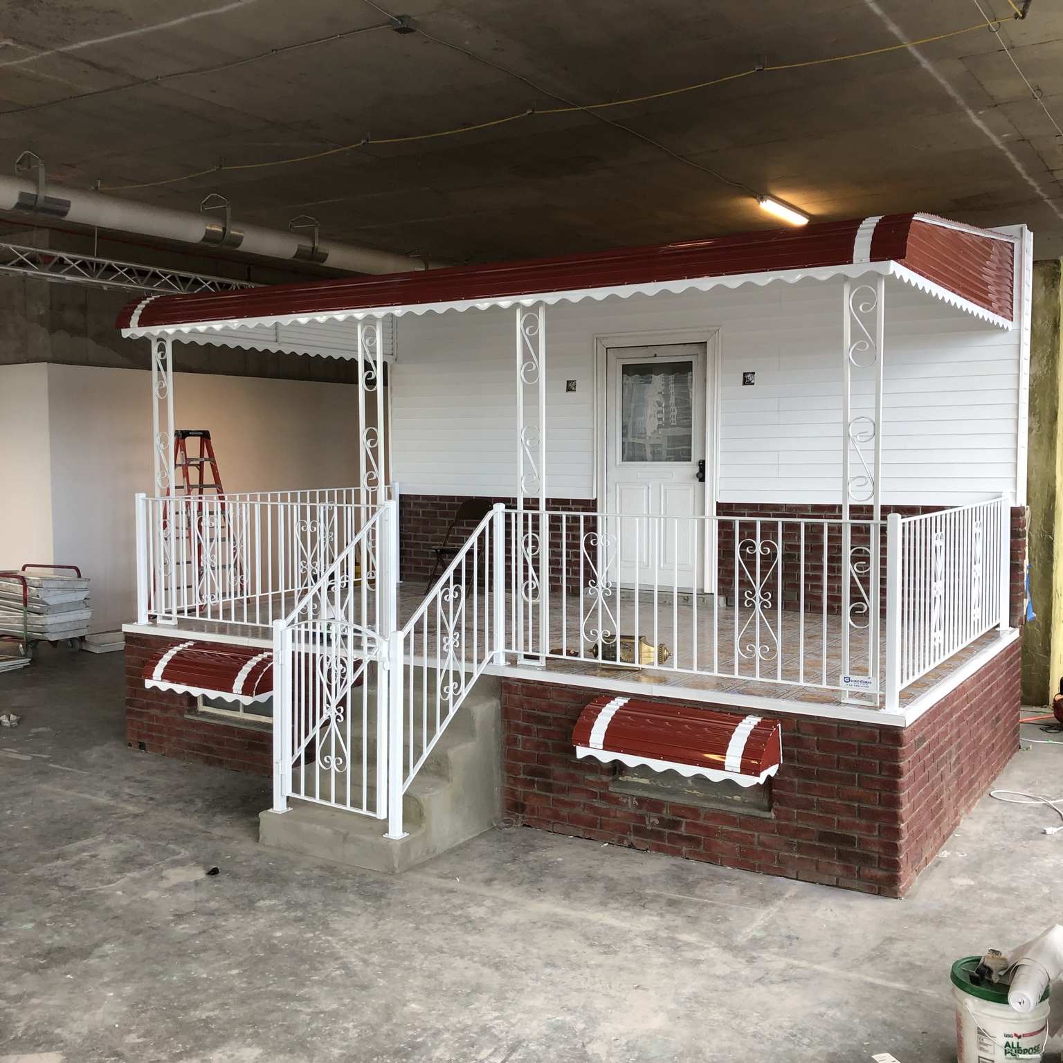 Covered residential porch and entry awnings